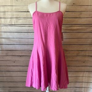 NWT Women's Beach Bungalow Linen Mini Dress - A New Day Pink